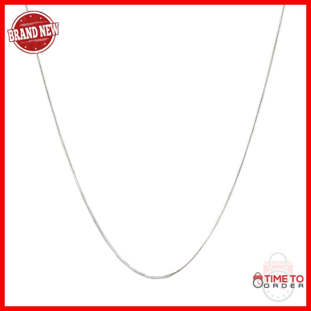 Sterling Silver 1mm Round Snake Chain Necklace for Pendants 16-30